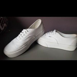 White Platform Vans
